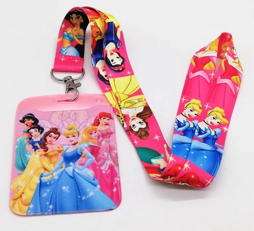  1 pcs princess Neck Strap Lanyards Card Holders Bank Neck Strap Card Bus ID Holders Rope Key Chain 