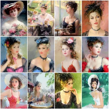 

HUACAN Diamond Painting Beauty Diamond Embroidery Sale Full Square Rhinestone Picture 5d Diamond Mosaic Painting With Diamonds