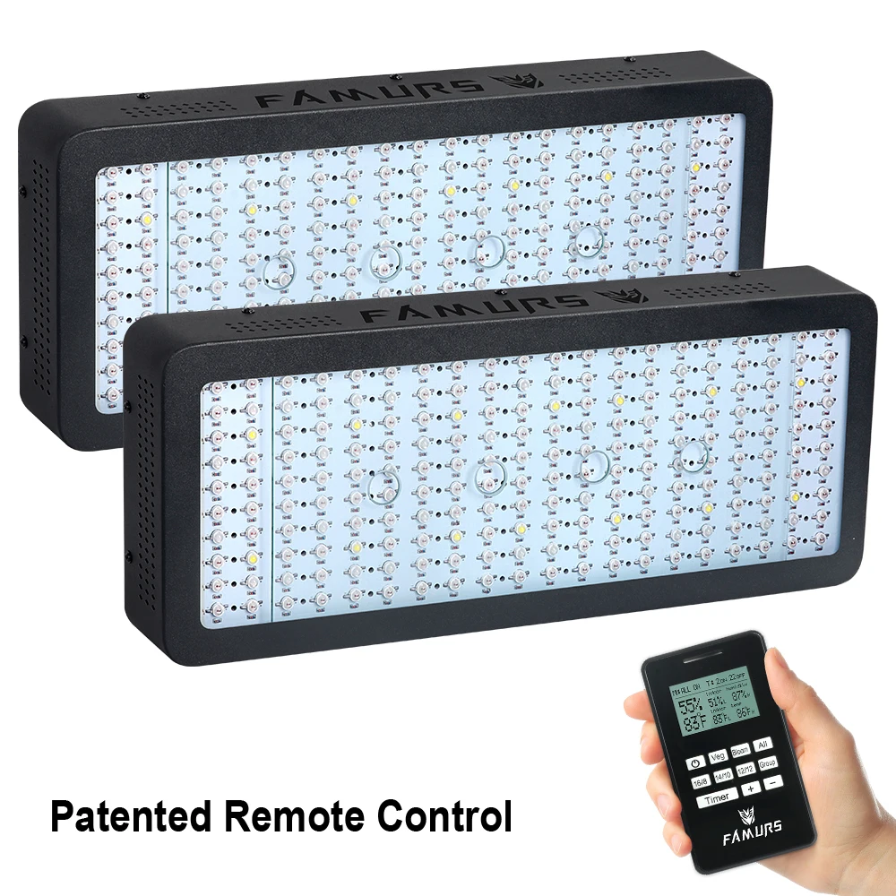 

Famurs Full Spectrum led grow light 2pcs 2000W Veg/Bloom timming function Group control phyto lamp for plants flower seedings