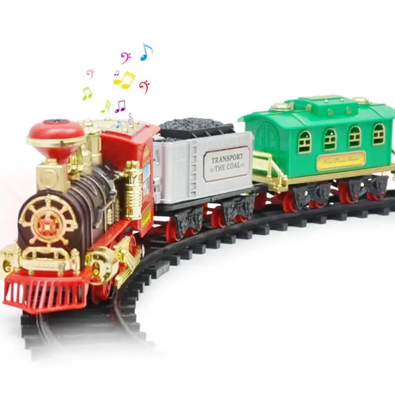 Классический Электрический динамический паровой Радиоуправляемый трек-поезд набор имитационная модель игрушки Набор Обучающие игрушки для детей модель игрушки
