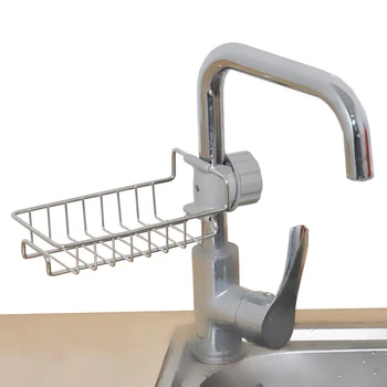 

Storage Rack Holder Kitchen Sponge Shelf Towel Organizer Stainless Steel Sink Faucet Hanging Drain
