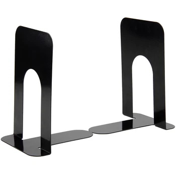 

8 pcs/set Heavy Duty Metal Bookends Book Ends Stands for University School Home Library Bookshelf Bookrack Shelf