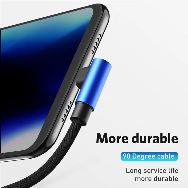 USB кабель USLION type-C для samsung galaxy S9 Plus S8 Note 9 one plus 6 type-c, зарядное устройство USB 3,0, быстрая зарядка, 90 градусов