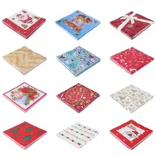 20 листов/мешок 33 см фестиваль салфетки из ткани квадратный Рождество бумажная салфетка Карманный платок для дома Рождество украшение стола