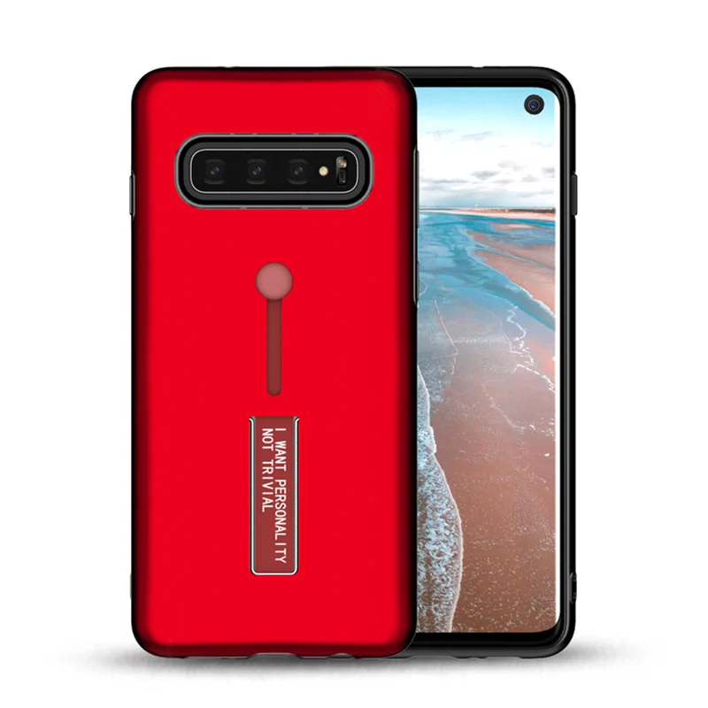 KKREFF противоударный ТПУ + ПК с кольцом чехол-подставка для телефона Samsung Galaxy S10/S10