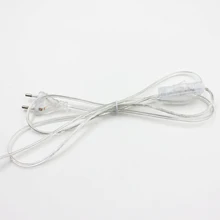 Двухполюсная вилка прозрачный 304 огнестойкий переключатель плоский штекер прозрачный двухжильный плоский провод лампа шнур питания