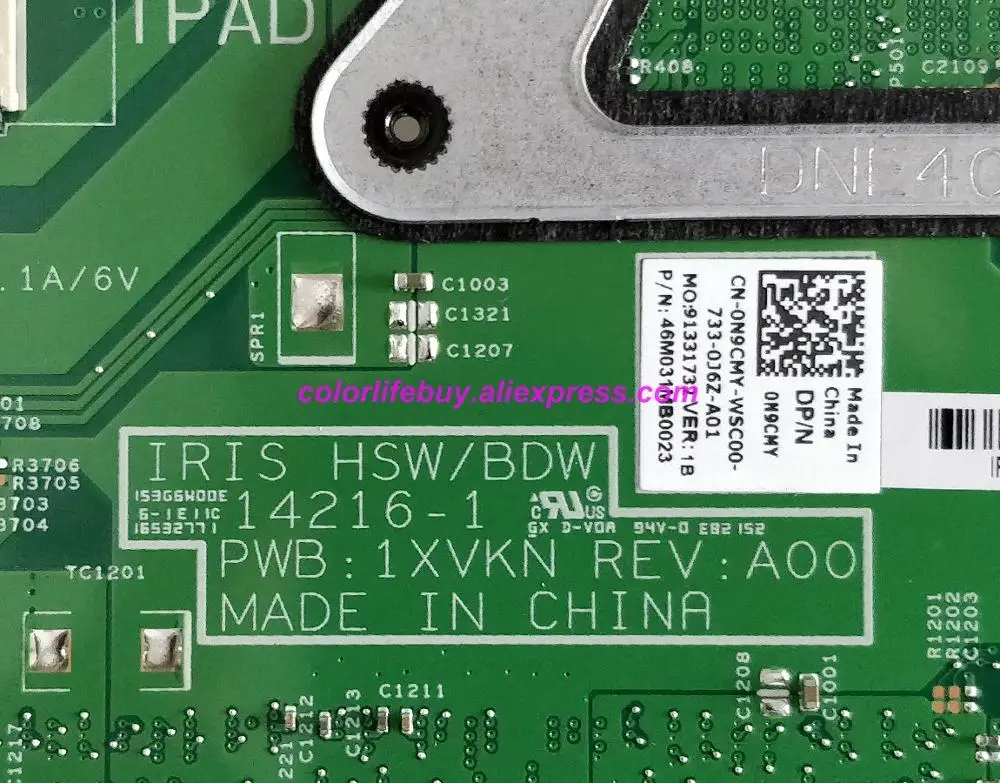 astounding  Genuine CN-0N9CMY 0N9CMY N9CMY 14216-1 PWB:1XVKN w I5-4210U Laptop Motherboard for Dell Inspiron 15
