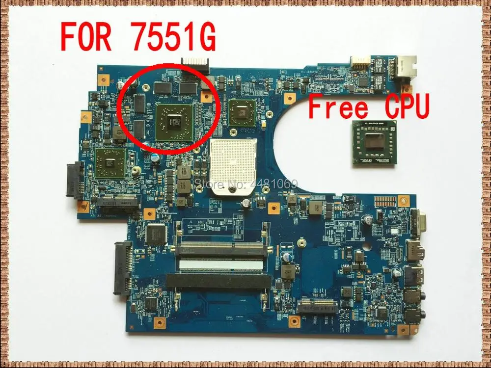 MBPT701001 Motherboard For font b Acer b font aspire 7551 7551G MAIN BOARD 48 4HP01 011