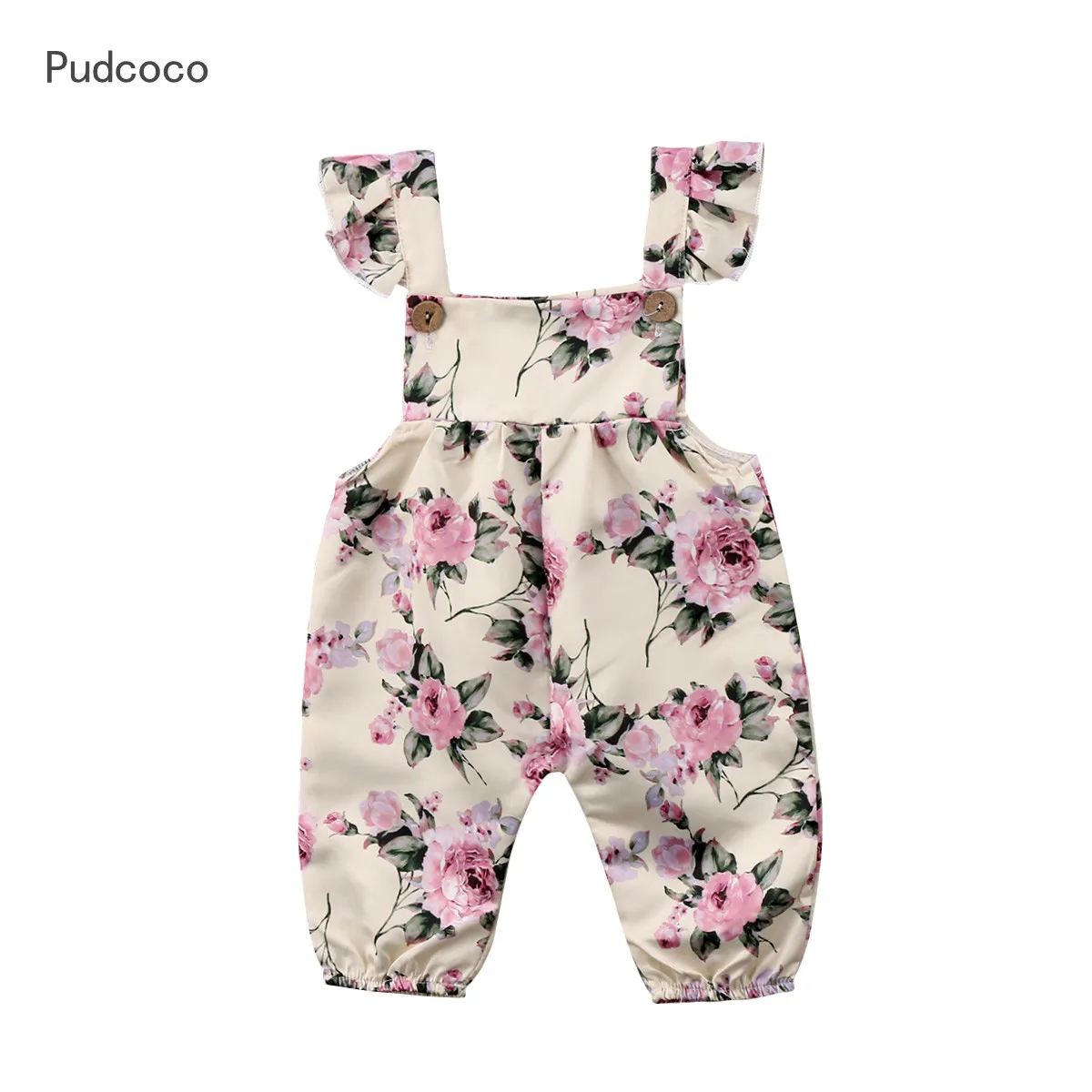 Pudcoco/ г., брендовый комбинезон с цветочным принтом для новорожденных и маленьких девочек летняя одежда без рукавов для детей от 0 до 24 месяцев