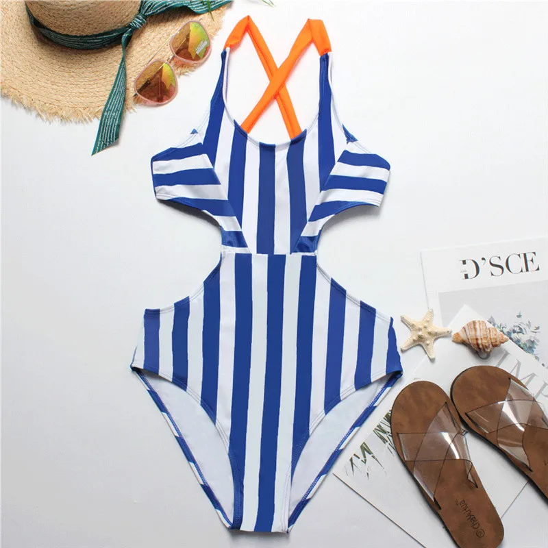Цельный бандажный сексуальный Монокини с высокой талией maillot de bain новинка 2019