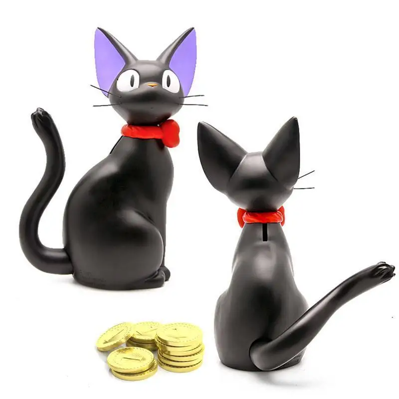 Мультфильм Милая Черная кошка деньги банк экономия денег коробки Копилка