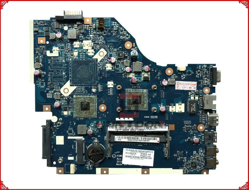 Оригинальная материнская плата P5WE6 LA-7092P для ноутбука ACER Aspire 5250 5253 MBNCV02002 DDR3