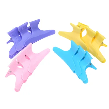 

12pcs Fashion Plastic Colorful Hairdressing Tool Butterfly Hair Claw Salon Section Clip Clamps Hair Art Styling Tools