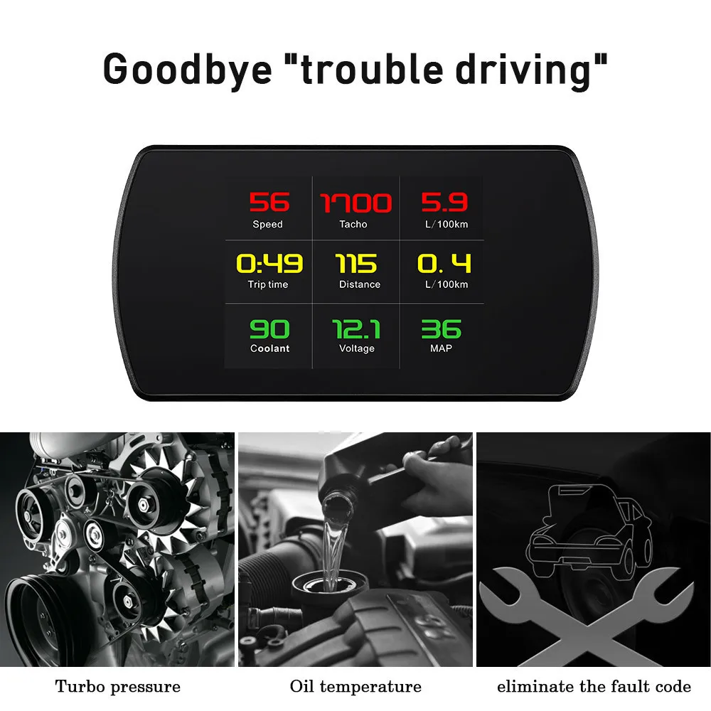 Geyiren m8 автомобильный hud дисплей obd2 ii euobd инструкция на русском