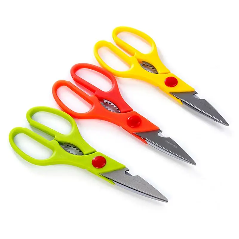 

Multi functional Stainless Steel Household Kitchen Scissors Smooth Radian Exclusive Design DIY Poultry Fish Meat Vegetables tool