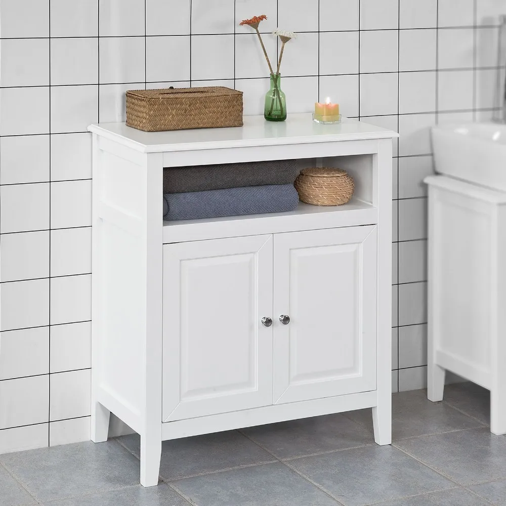 SoBuy FRG204-W, белый шкаф для хранения ванной комнаты полка