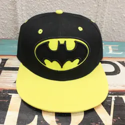 Marvel Мстители Бэтмен шляпа холст хип хоп бейсболки удобные повседневное желтый черный Регулируемый casquette de бейсбол