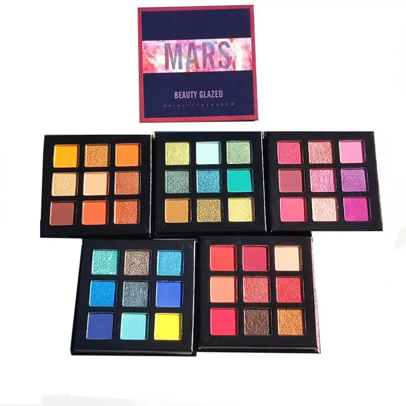 

New 9 Colors Nude Shimmer Eyeshadow Palette Long Lasting Matte Glitter Matallic Pressed Eye Shadow Powder Eyes Makeup Cosmetics