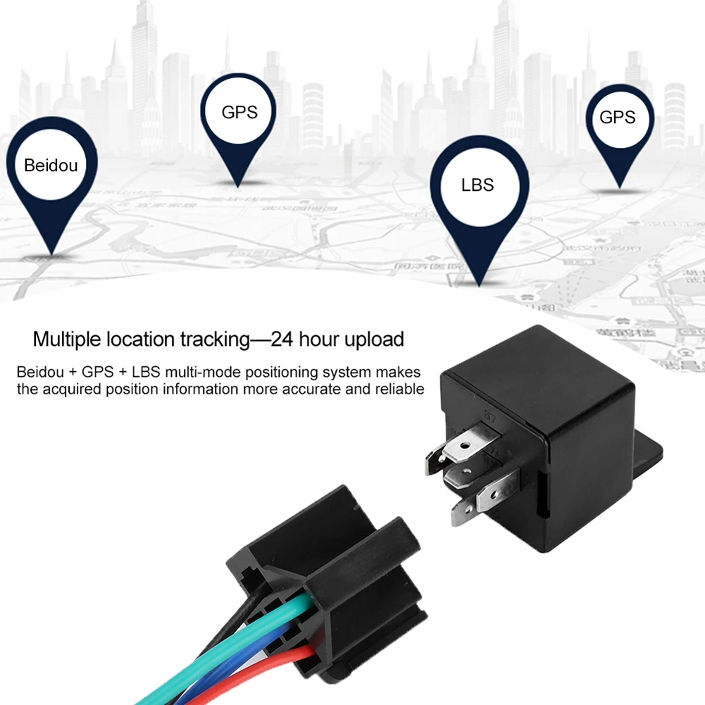 

Car Tracking Relay GPS Tracker Locator Remote Control Anti-theft Monitoring Power System 2019 NEW
