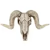 Creative 3D Horns Skull Ornament Resin Skull Retro Wall Hanging Crafts Home Office Decor Gift Animal Skull 1