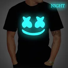 Popular Marshmello Dj Shirts Buy Cheap Marshmello Dj Shirts Lots - marshmello dj luminous mens t shirt summer short sleeve cotton t shirts men casual tee tops