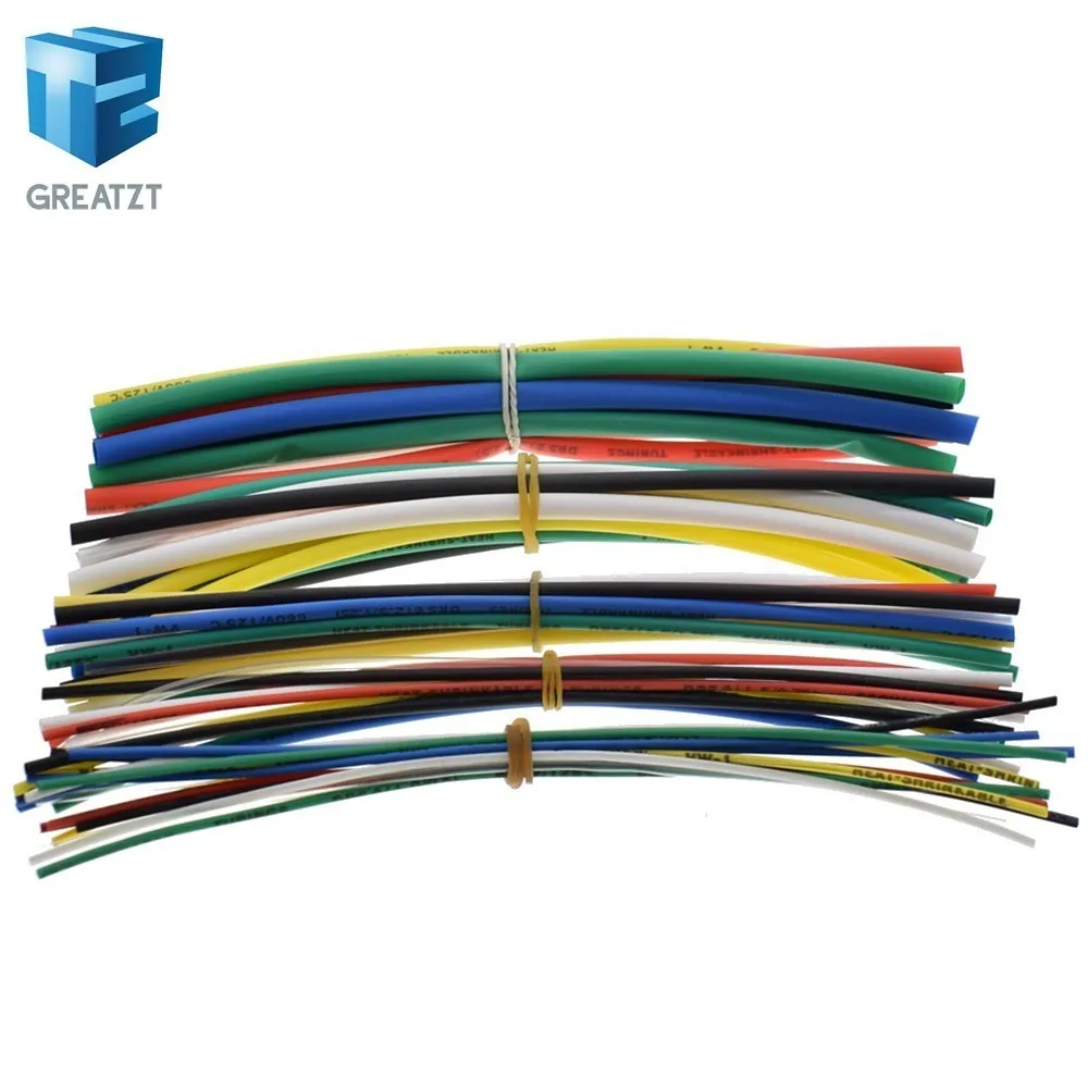 

New Electric Unit 70pcs Flame Retardant Durable 7 Color Assorted Colors Ratio 2:1 Polyolefin Heat Shrink Tubing Tube Kits