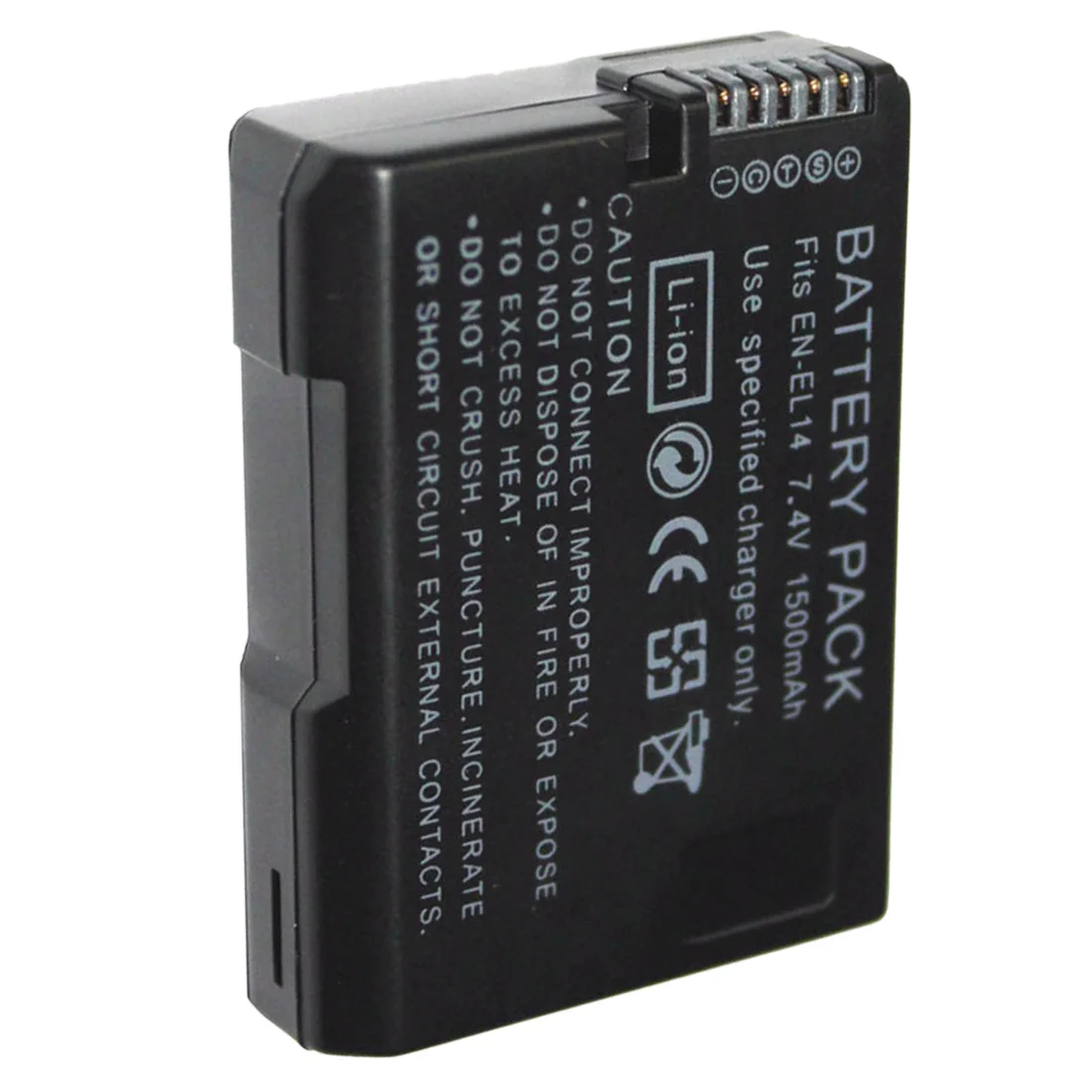 1pcs 7.4V 1500mAh EN EL14 Batteries ENEL14 EN EL14 Camera Battery Pack