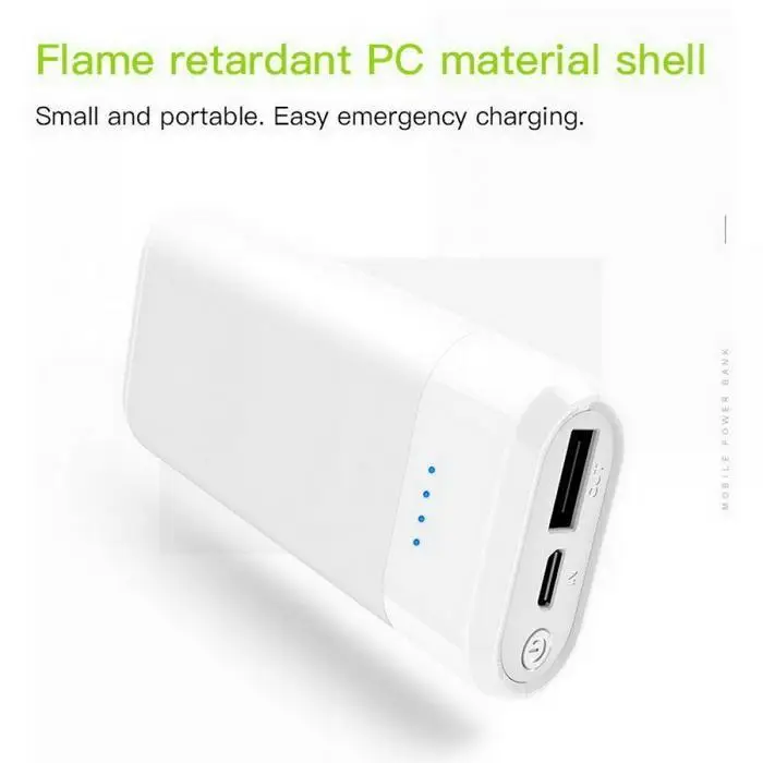 Ectechnology Power Bank 5200mAh Mini USB LED 18650 lithium External Battery Portable Charger Powerbank For Xiaomi Iphone