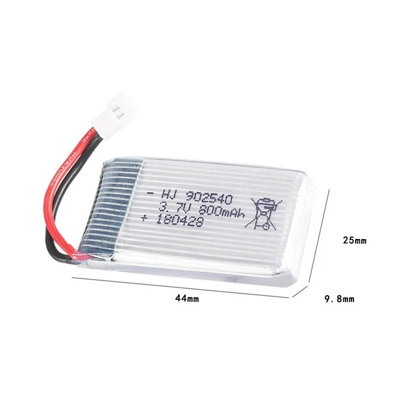 800 мАч 3,7 в lipo Батарея для Syma X5 X5C X5S X5SC X5HW X5HC X5SW M68 X300 X400 X500 X800 HJ819 3,7 V 800 мА/ч, 902540 Батарея 1 шт