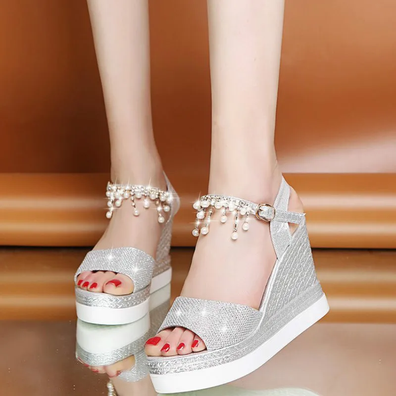 SWYIVY Gladiator Sandals Women Summer Shoes Sliver Rhinestone Casual Shoes Chunky Sandals Ankle Strap Heels Sandal For Woman SWYIVY Gladiator Sandals Women Summer Shoes Sliver Rhinestone Casual Shoes Chunky Sandals Ankle Strap Heels Sandal For Woman