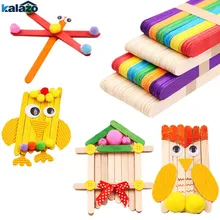 50 шт./лот, цветные палочки для мороженого из натурального дерева, палочки для мороженого, сделай сам, товары для рукоделия, палочки для приготовления торта на палочках, вечерние палочки для украшения