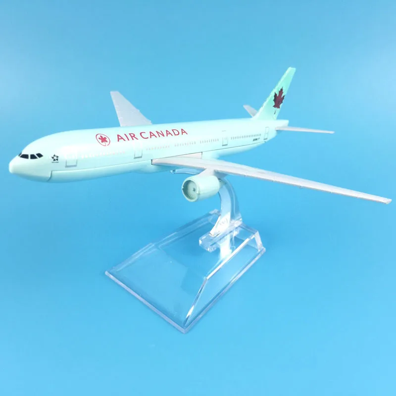 Модель самолета 16 см модель авиационная Канада Боинг 777 Литые металлические