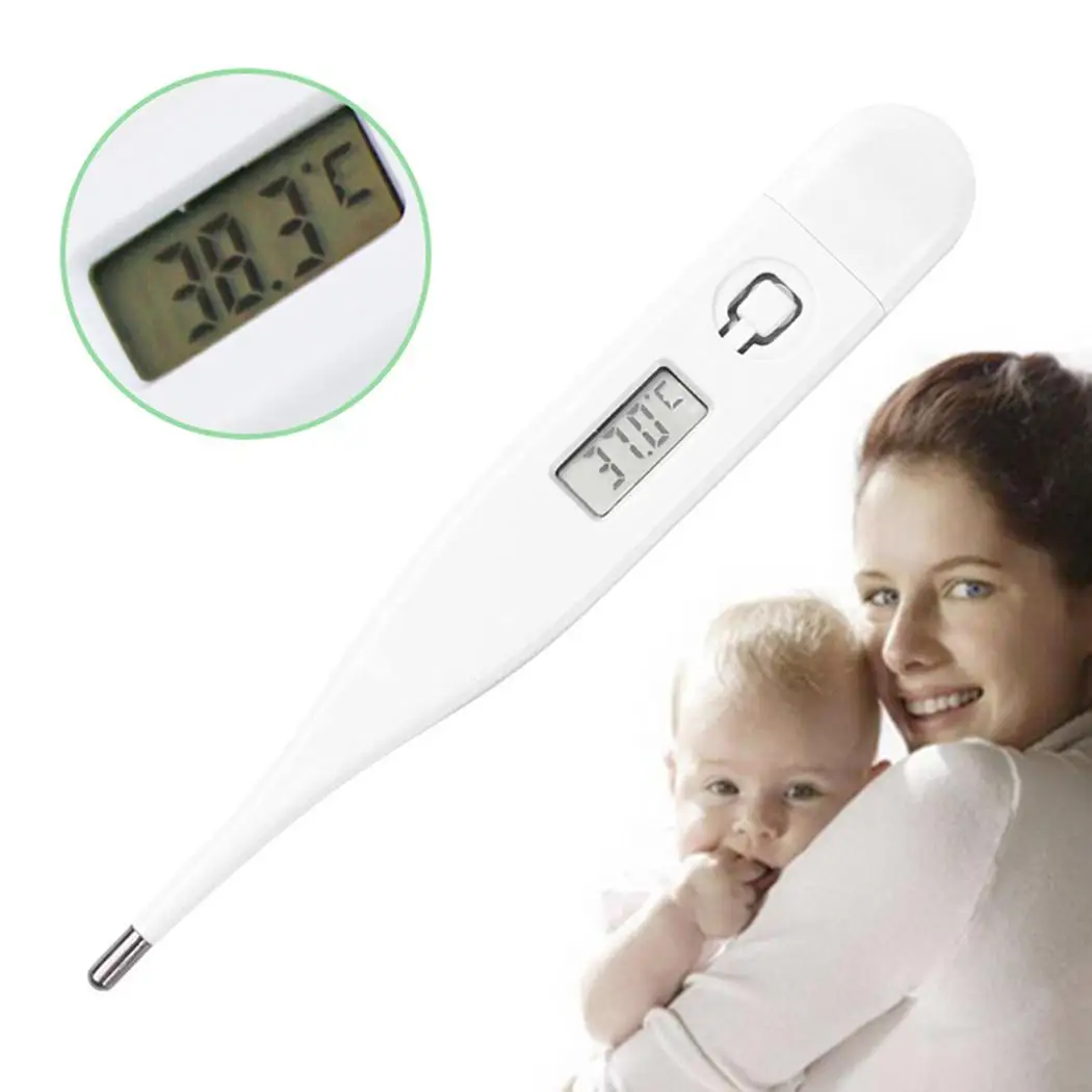 

Adult readout LCD Digital Ear 1 minute Oral Child Baby Temperature Thermometer Medical White Fast Measurement