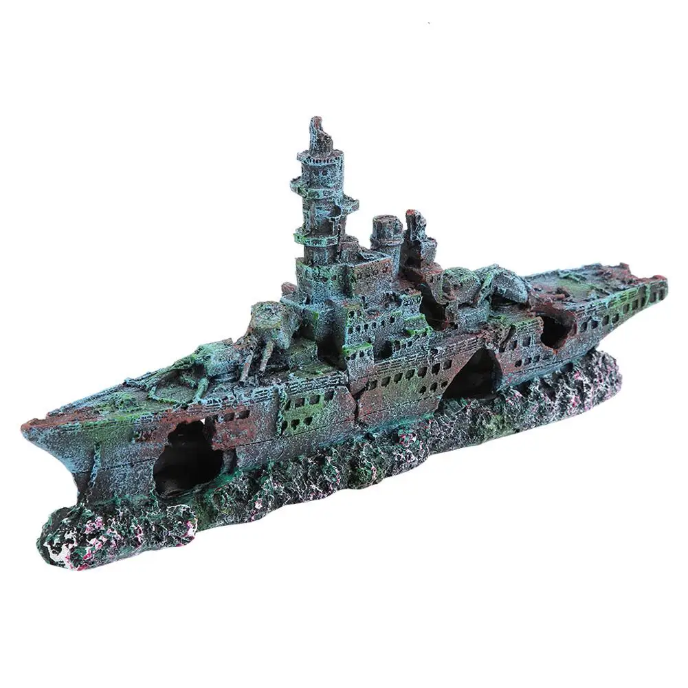 

Aquarium Decor Simulation Resin Hide Boat Fish Aquarium Ornaments Decor