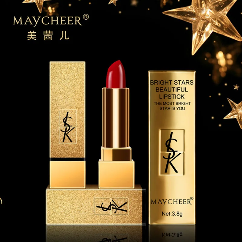 

DRXINER Matte Lipstick New Rouge Matte Soft Creamy Moisturizing Lipstick Makeup Long Lasting Waterproof Velvet Smooth Beauty