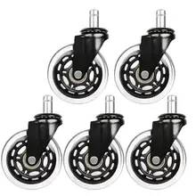 5 шт 3 дюйма PU прозрачный стул колеса Офис стул на роликах колеса роликов Rollerblad Стиль Поворотное Колесо Замена