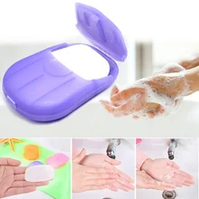 Распродажа 20 шт./кор. портативное креативное мыло антисептик для рук, мыло, бумажный лист для рук, мини-мойка для путешествий, случайная уличная Чистка