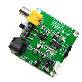 

DIR9001 Fiber Coaxial Receiver Module SPDIF to I2S Sample rate 24bit 96Khz Dedicated for DAC coaxial RCA, optical fiber
