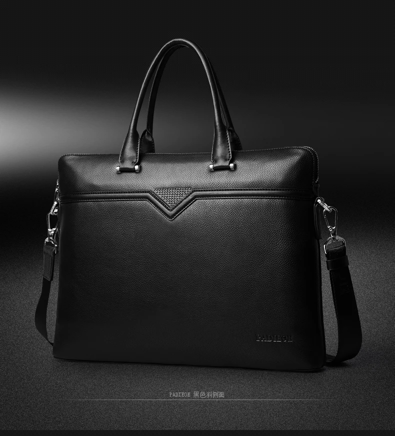 

Padieoe men bag briefcase leather computer bag messenger handbag purses jobs genuine leather