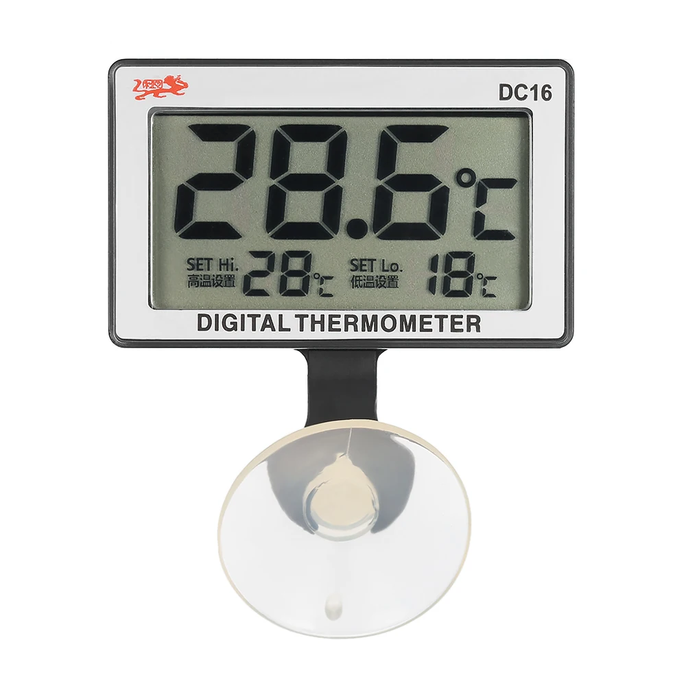 

LCD Digital Fish Tank Aquarium Thermometer Submersible Water Temperature Meter 0 to 50 degree High/Low Temperature Alarm