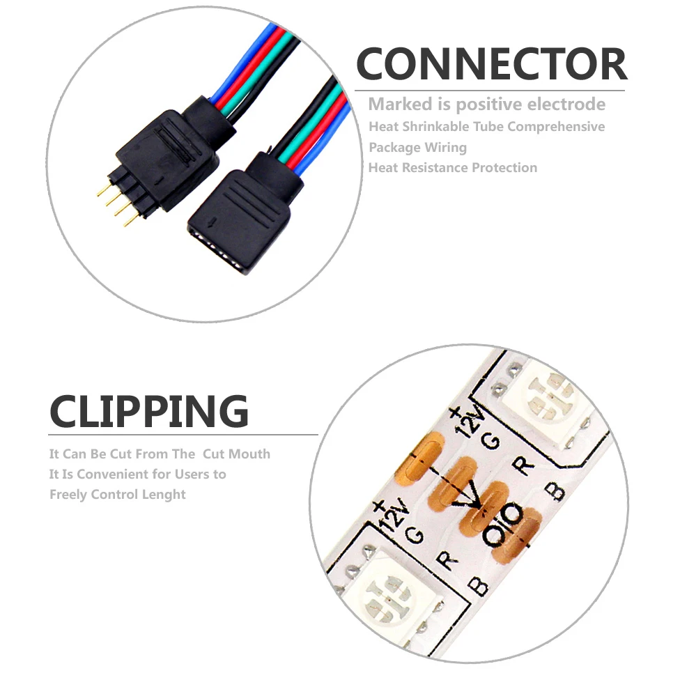 5 м 12 В Rgb Светодиодная лента Wifi SMD 2835 5050 Водонепроницаемая Fita гибкая неоновая