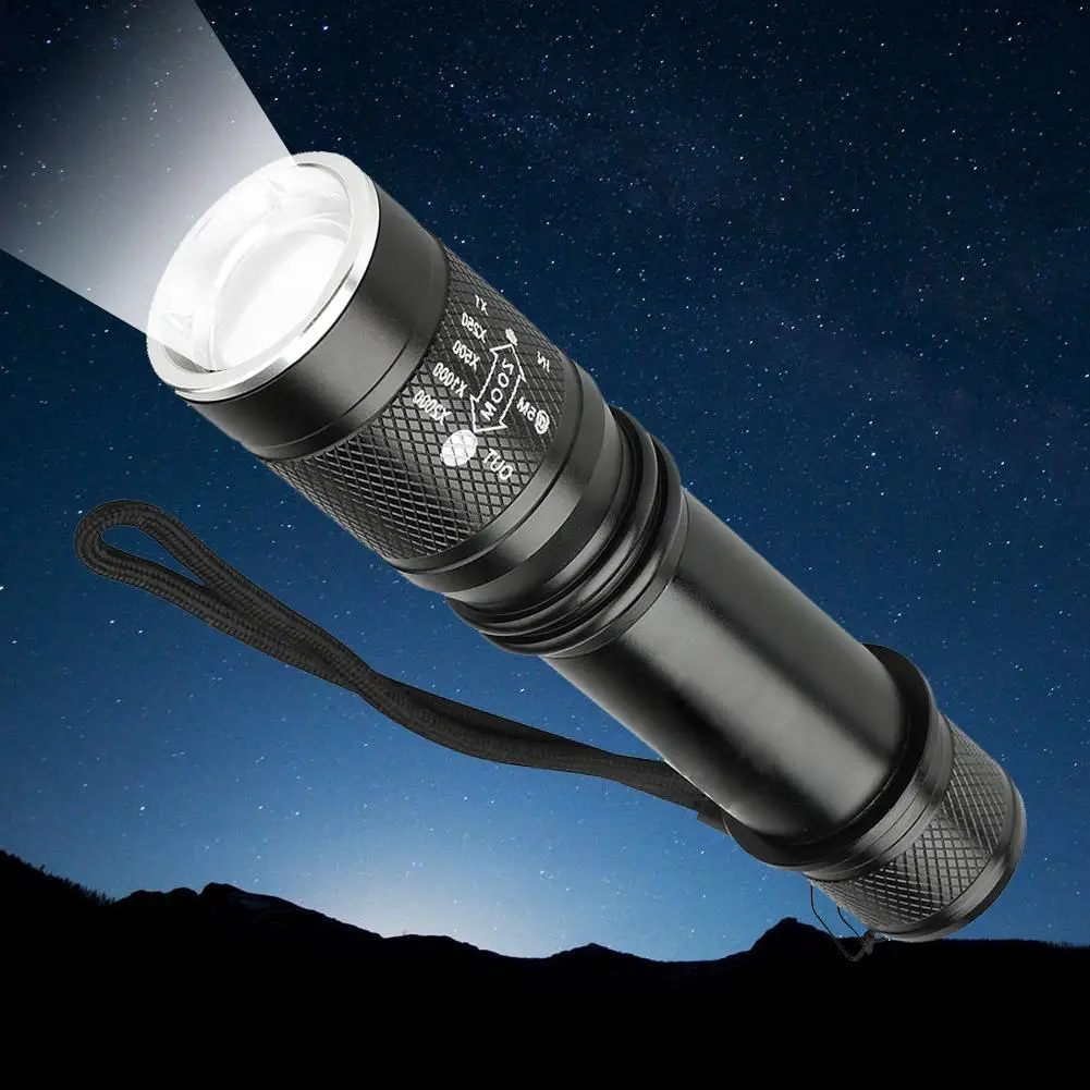 Zoomable 800 люмен 3 режима T6 светодиодный фонарик 18650 AAA водонепроницаемый фонарь