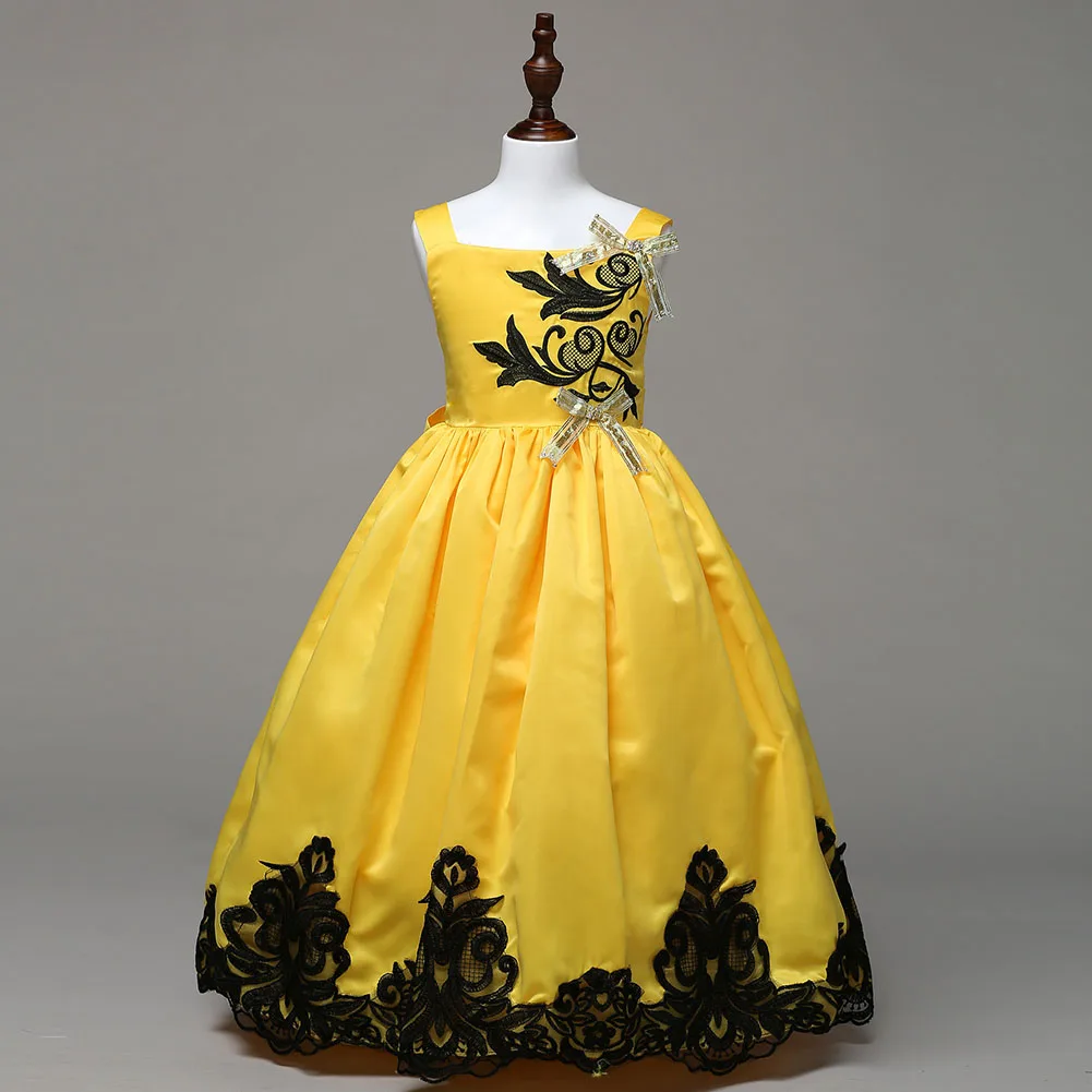 

100% Brand New Yellow Kid Girl Bridesmaid Pageant Formal Prom Wedding Flower Princes Event Party Dress