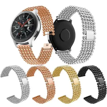 

ALLOYSEED 5-Row Beads Alloy Metal Watchband Wrist Watch Strap For Samsung Galaxy Watch 46mm Replacement Wristband Watch Band