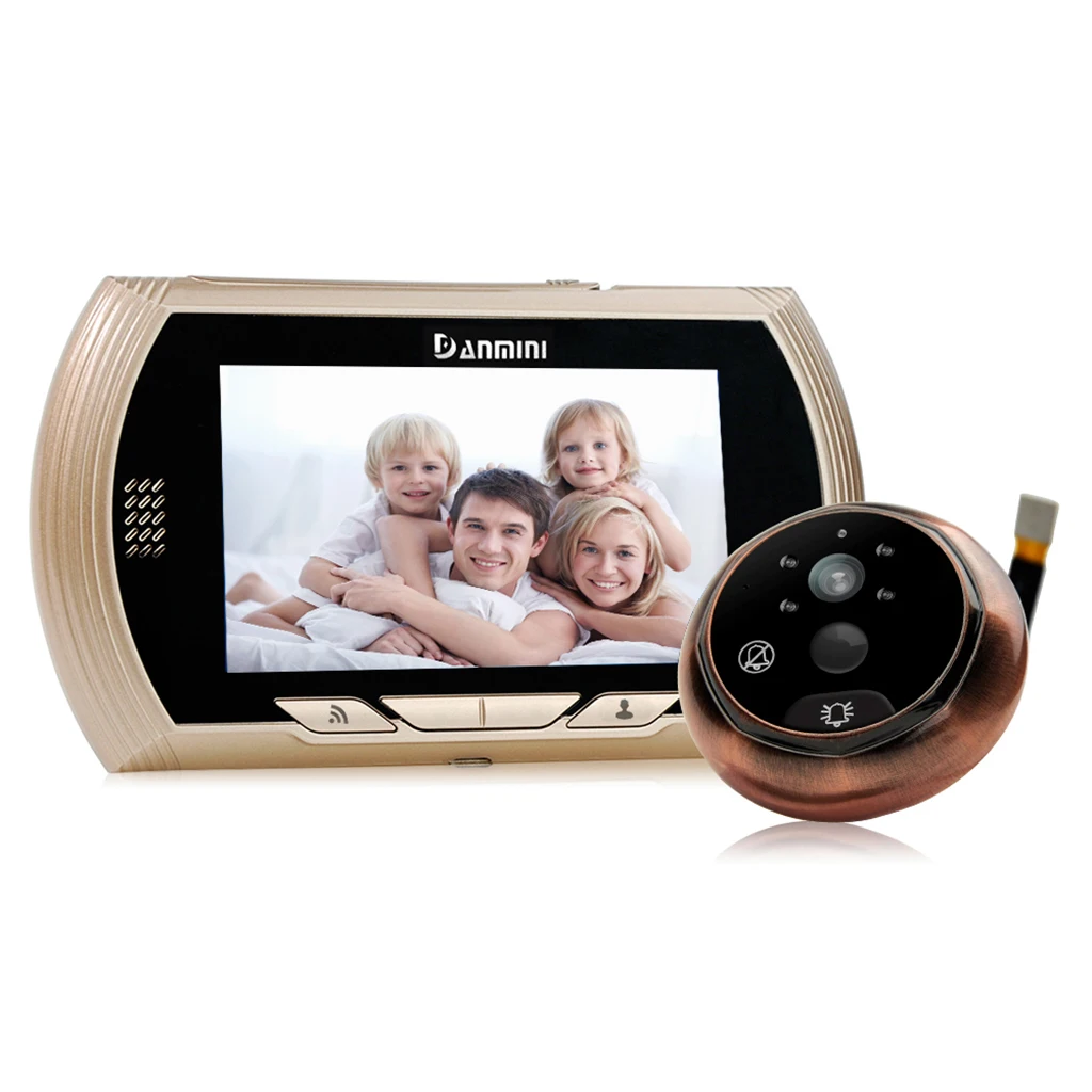 

DANMINI 4.3 Inch 2MP 150 Degree WIFI Doorbell Motion Detection Video Door Phone Peephole Viewer
