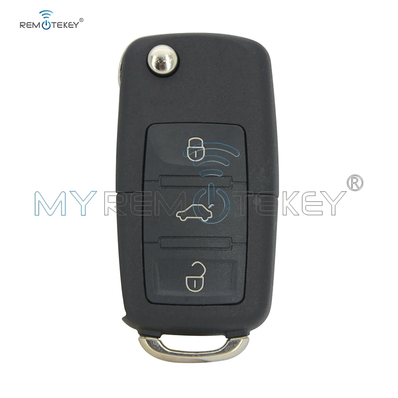 Remtekey 1JO 959 753 N Remote key 3 button HU66 blade 434Mhz for VW Bora Seat Ibiza Skoda Octavia 2000 1J0959753N 1998-2009