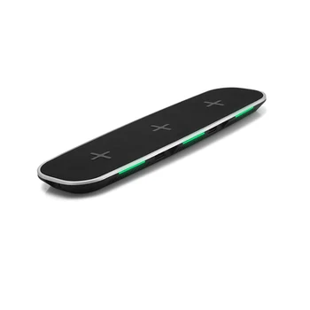 

Universal 3-in-1 Qi Wireless Charger Phone Charge Base Charging Pad Equipped With 2 USB Charging Ports For iPhone 8 Plus Samsung