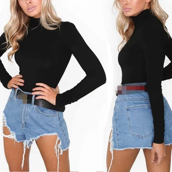 

Sexy Hot Women Fashion Stretch Long Sleeve Body Tops Shirt