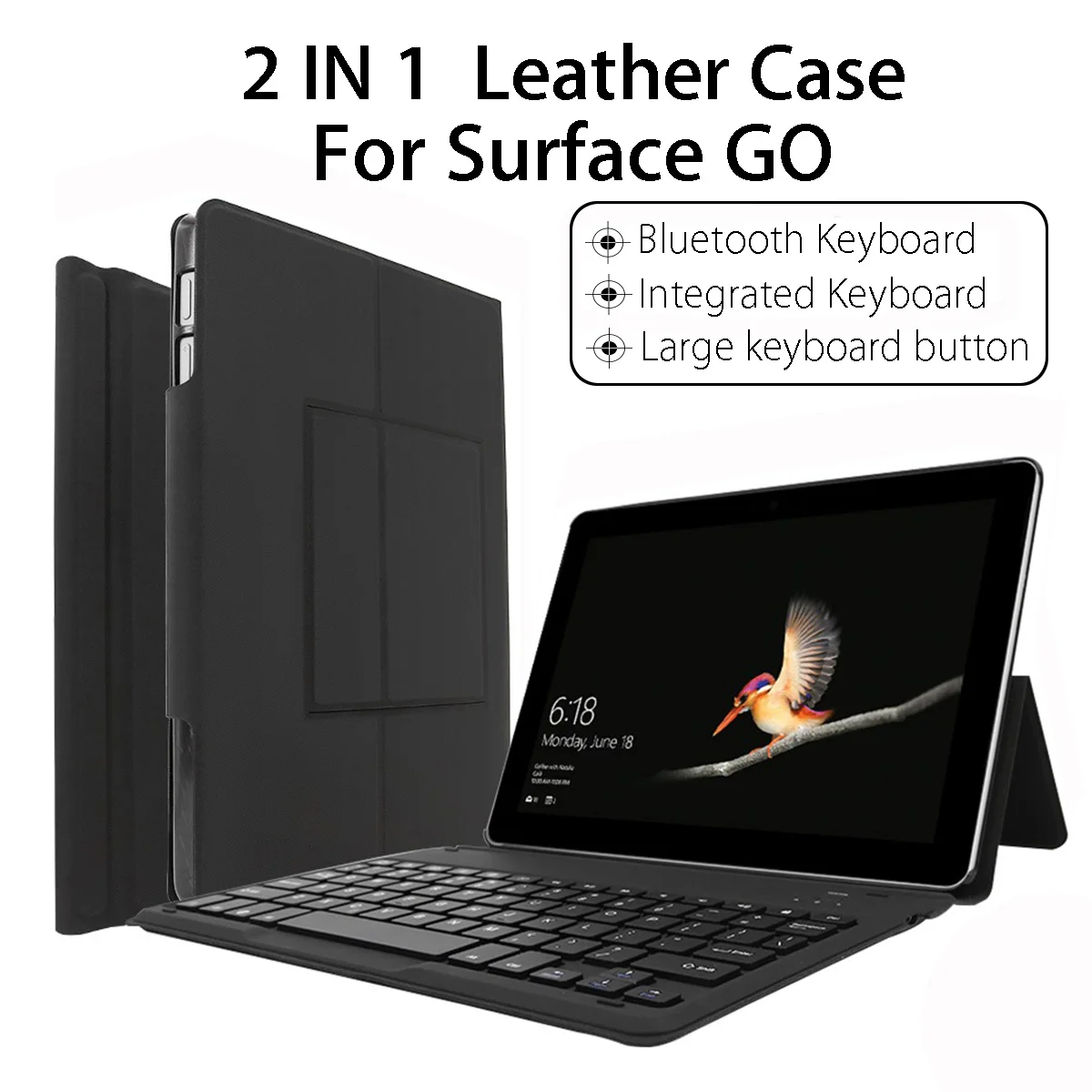

For Microsoft Surface Go 10 inch Wireless bluetooth Keyboard Case For Microsoft Surface Go Tablet Folding Stand Cover