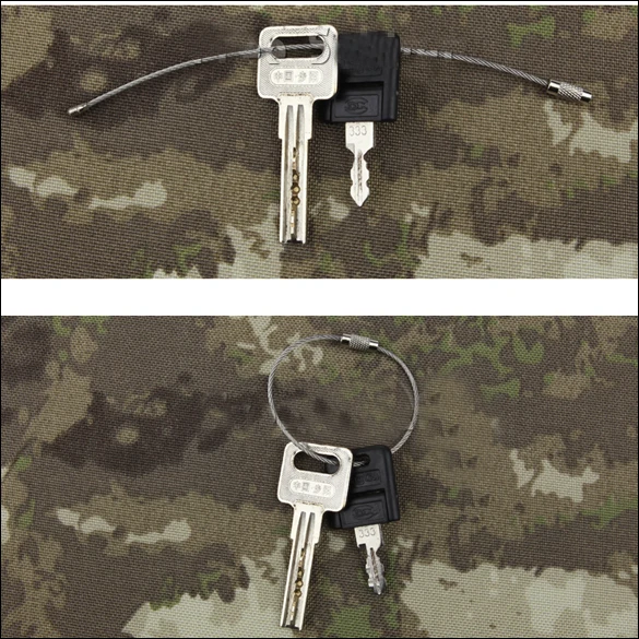 

5/10/20pcs/lot Cheap Wire Rope Key Chain Stainless Steel Wire Keychain Carabiner Cable Key Ring pendant Loop Outdoor Hiking